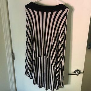 Long asymmetrical skirt